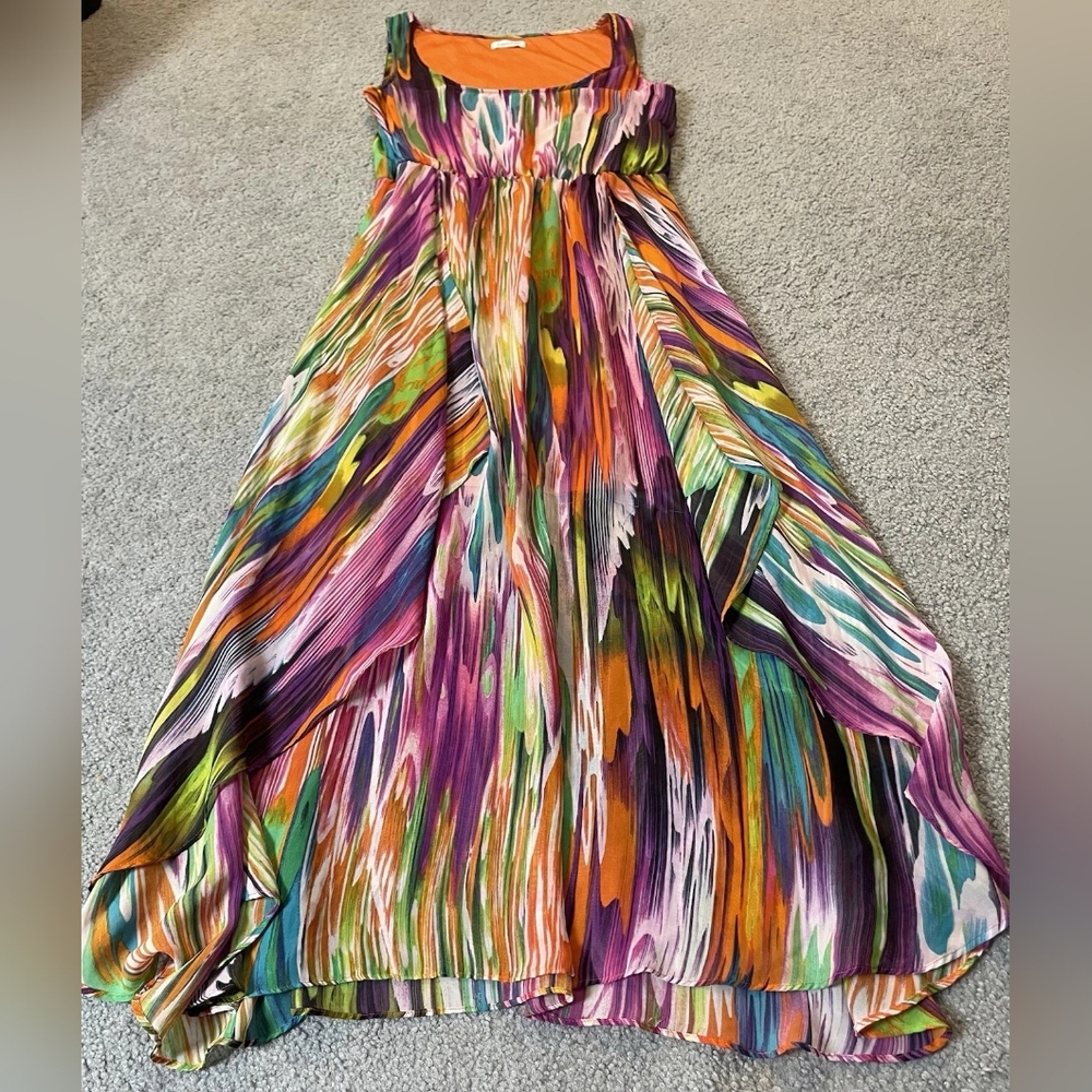 Multicolor Sleeveless Maxi Dress - Picture 4 of 4